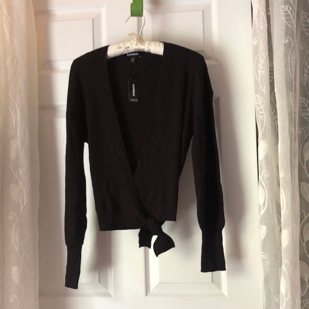 NWT!! Express Black Wrap Sweater Top
